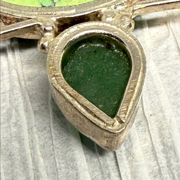 Elegant Green gemstone & tested emerald Silver 925 Pendant charm for necklace - Picture 10 of 13